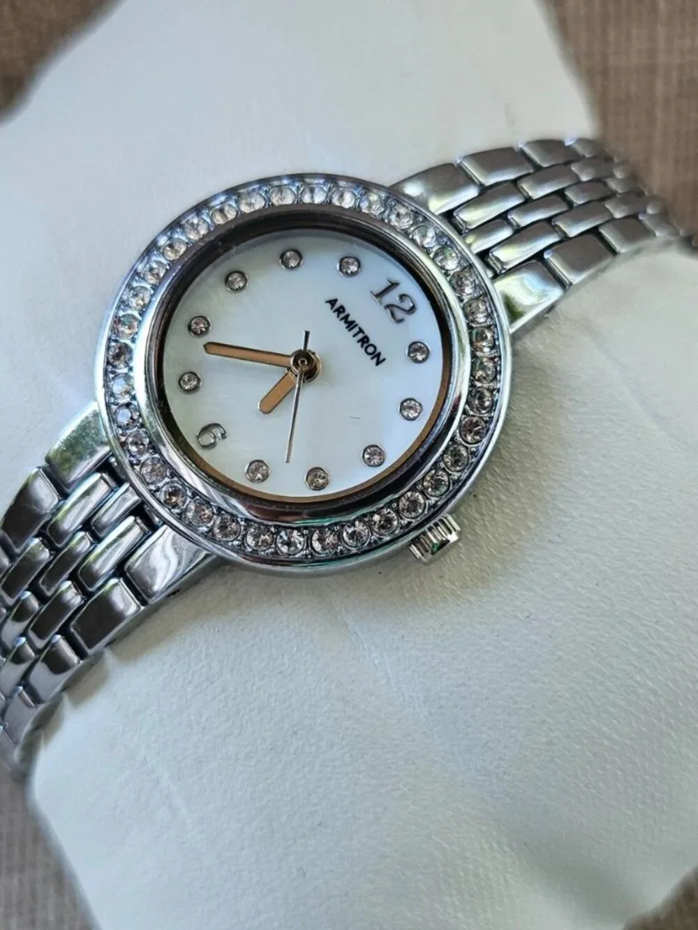 Armitron Ladies Wristwatch Crystals Accent Bezel Quartz Analog Wrist Watch